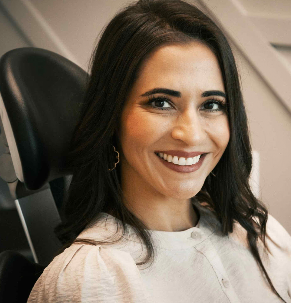 smiling patient in chair